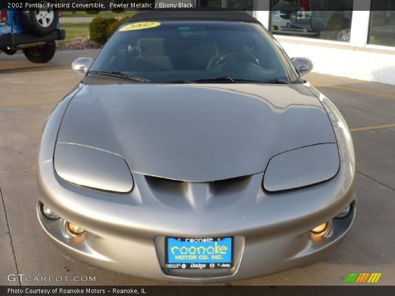 Pewter Metallic / Ebony Black 2002 Pontiac Firebird Convertible