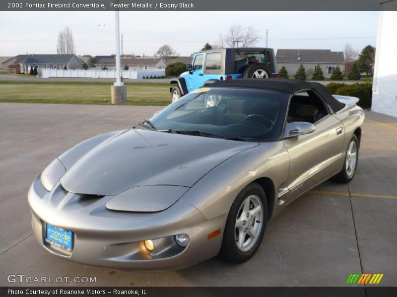 Pewter Metallic / Ebony Black 2002 Pontiac Firebird Convertible