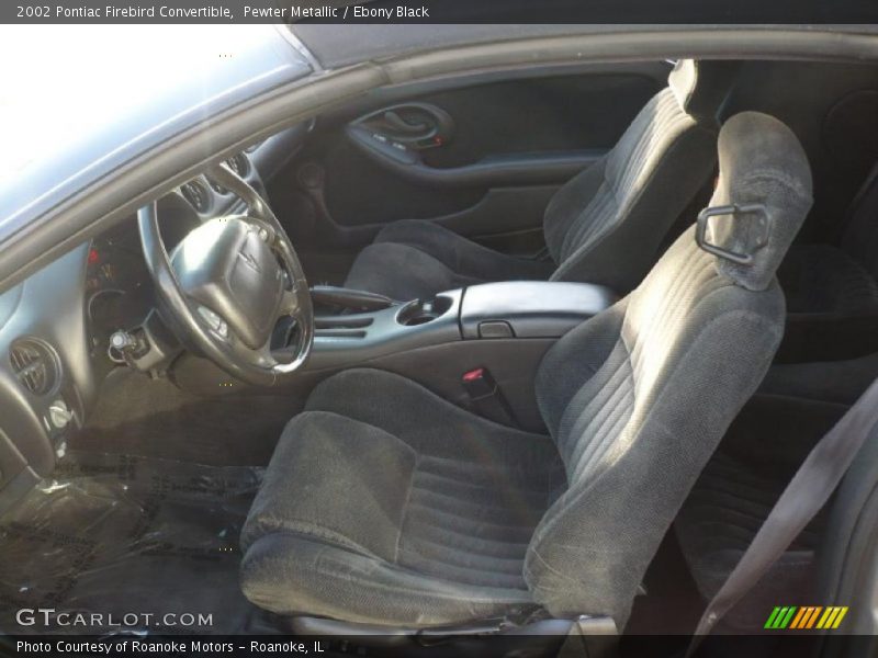 Pewter Metallic / Ebony Black 2002 Pontiac Firebird Convertible