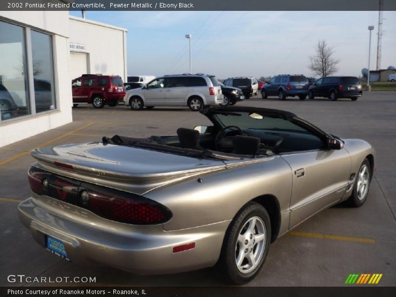 Pewter Metallic / Ebony Black 2002 Pontiac Firebird Convertible