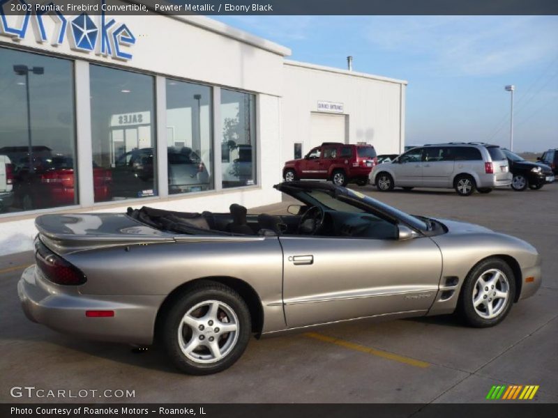 Pewter Metallic / Ebony Black 2002 Pontiac Firebird Convertible