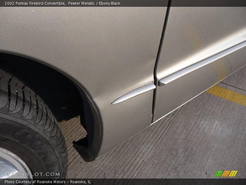 Pewter Metallic / Ebony Black 2002 Pontiac Firebird Convertible