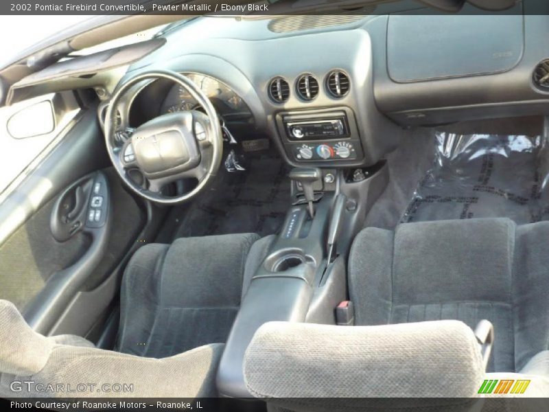 Pewter Metallic / Ebony Black 2002 Pontiac Firebird Convertible