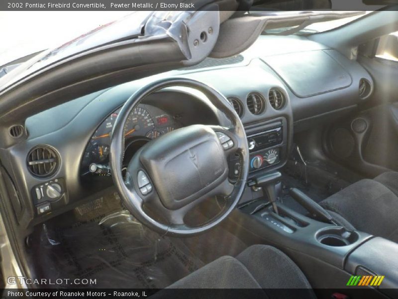 Pewter Metallic / Ebony Black 2002 Pontiac Firebird Convertible