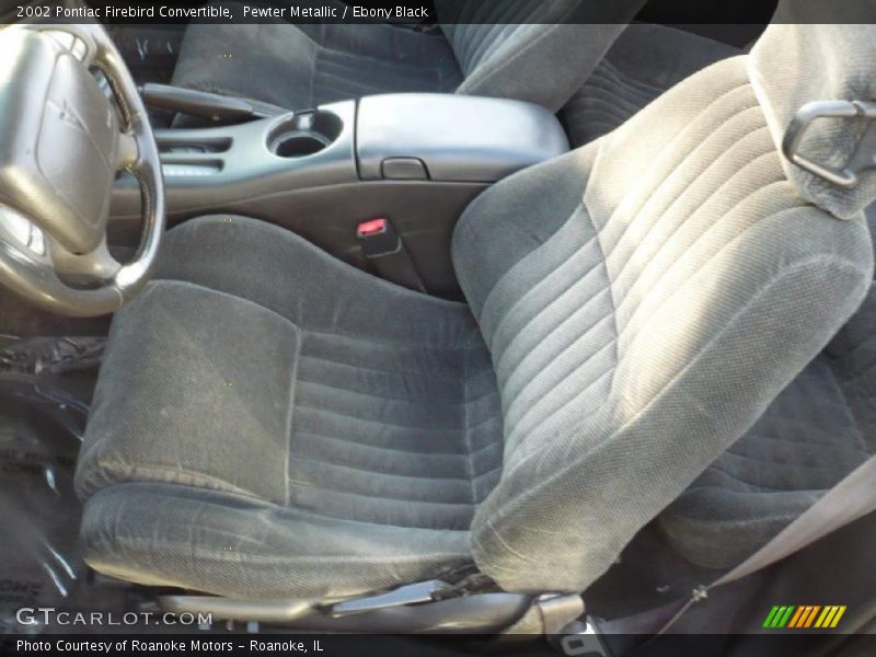 Pewter Metallic / Ebony Black 2002 Pontiac Firebird Convertible