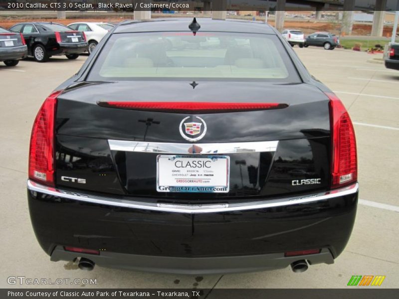 Black Raven / Cashmere/Cocoa 2010 Cadillac CTS 3.0 Sedan