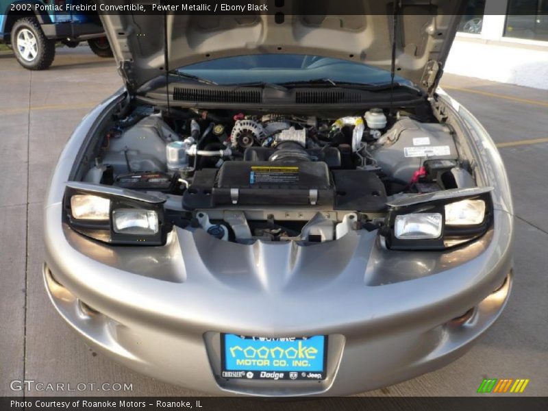 Pewter Metallic / Ebony Black 2002 Pontiac Firebird Convertible