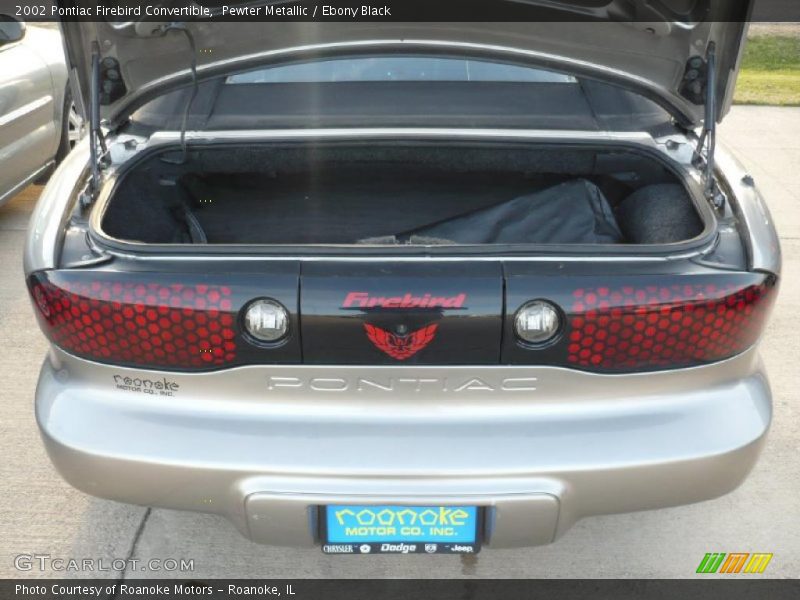 Pewter Metallic / Ebony Black 2002 Pontiac Firebird Convertible