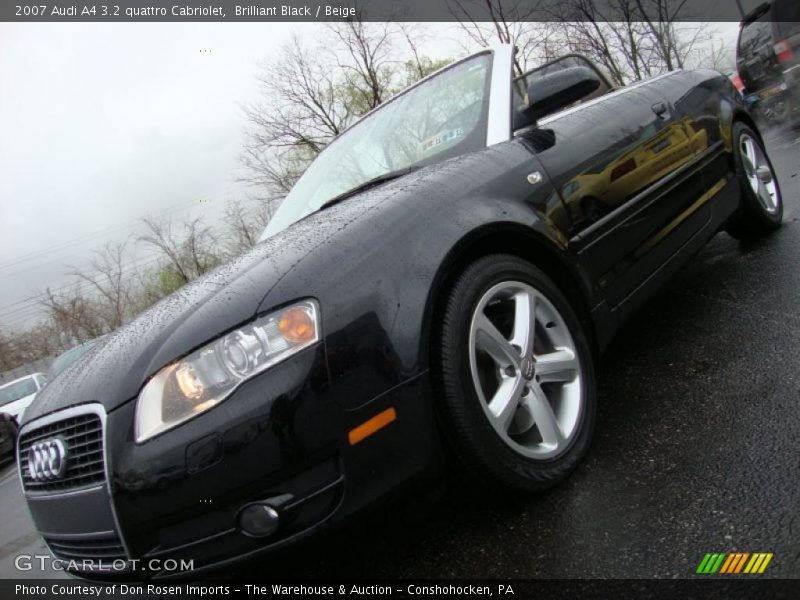 Brilliant Black / Beige 2007 Audi A4 3.2 quattro Cabriolet