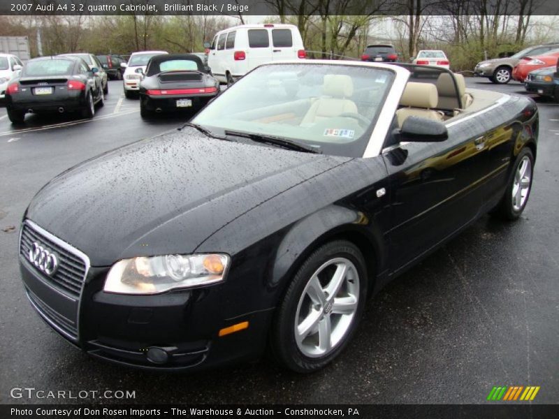 Brilliant Black / Beige 2007 Audi A4 3.2 quattro Cabriolet