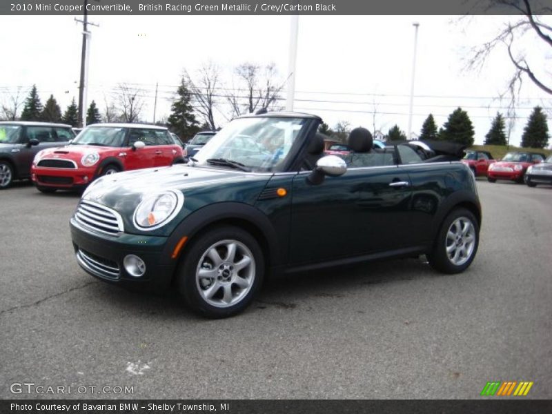 British Racing Green Metallic / Grey/Carbon Black 2010 Mini Cooper Convertible