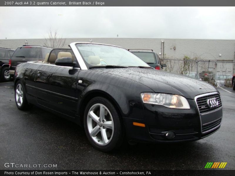 Brilliant Black / Beige 2007 Audi A4 3.2 quattro Cabriolet