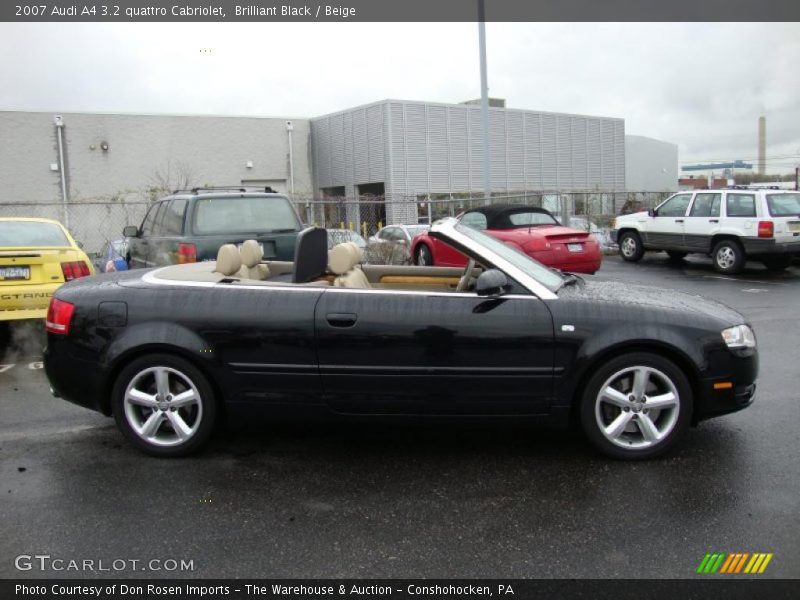 Brilliant Black / Beige 2007 Audi A4 3.2 quattro Cabriolet