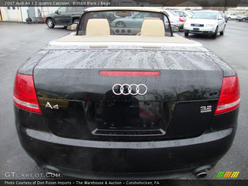 Brilliant Black / Beige 2007 Audi A4 3.2 quattro Cabriolet