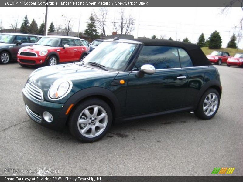 British Racing Green Metallic / Grey/Carbon Black 2010 Mini Cooper Convertible