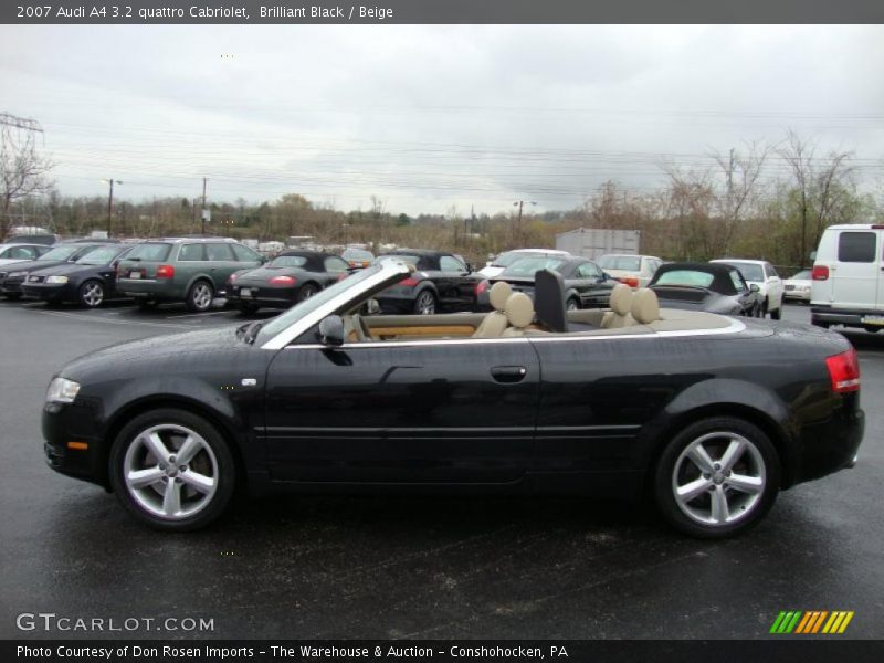 Brilliant Black / Beige 2007 Audi A4 3.2 quattro Cabriolet