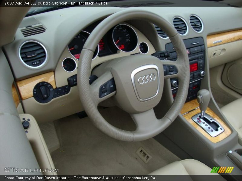 Brilliant Black / Beige 2007 Audi A4 3.2 quattro Cabriolet