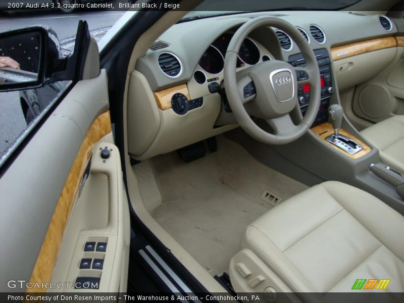 Brilliant Black / Beige 2007 Audi A4 3.2 quattro Cabriolet