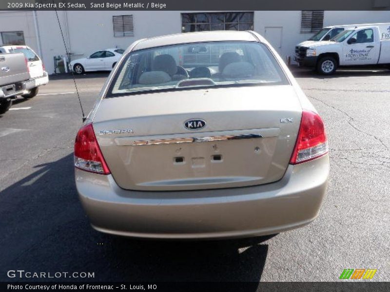 Sand Beige Metallic / Beige 2009 Kia Spectra EX Sedan