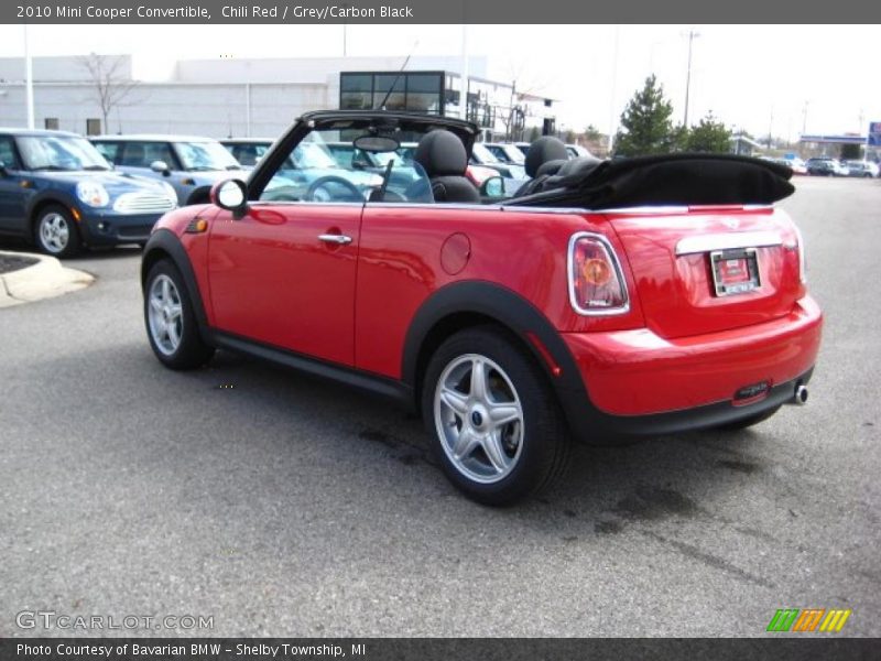 Chili Red / Grey/Carbon Black 2010 Mini Cooper Convertible