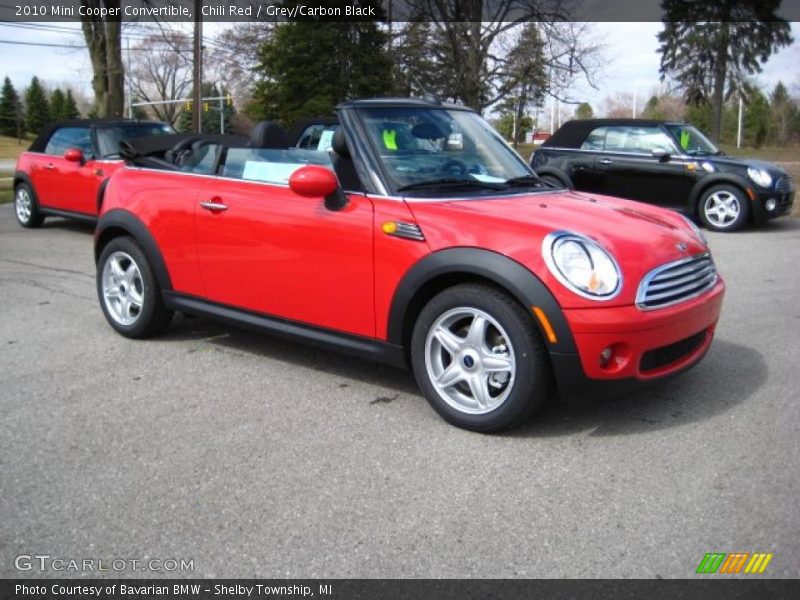 Chili Red / Grey/Carbon Black 2010 Mini Cooper Convertible