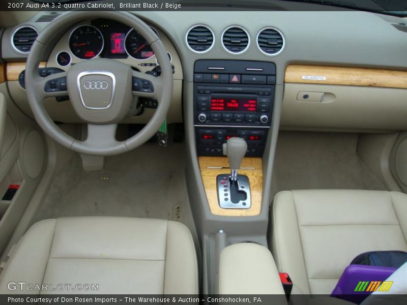 Brilliant Black / Beige 2007 Audi A4 3.2 quattro Cabriolet