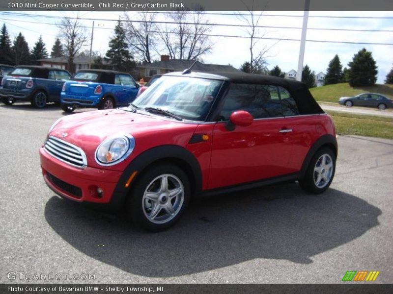 Chili Red / Grey/Carbon Black 2010 Mini Cooper Convertible