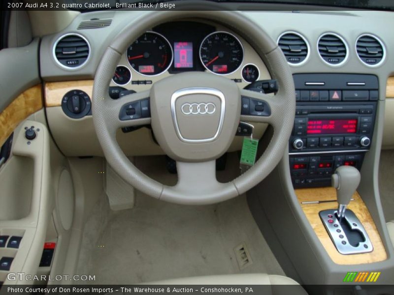 Brilliant Black / Beige 2007 Audi A4 3.2 quattro Cabriolet