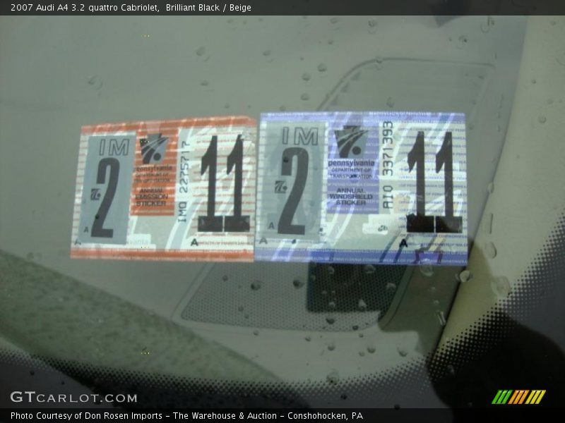 Brilliant Black / Beige 2007 Audi A4 3.2 quattro Cabriolet