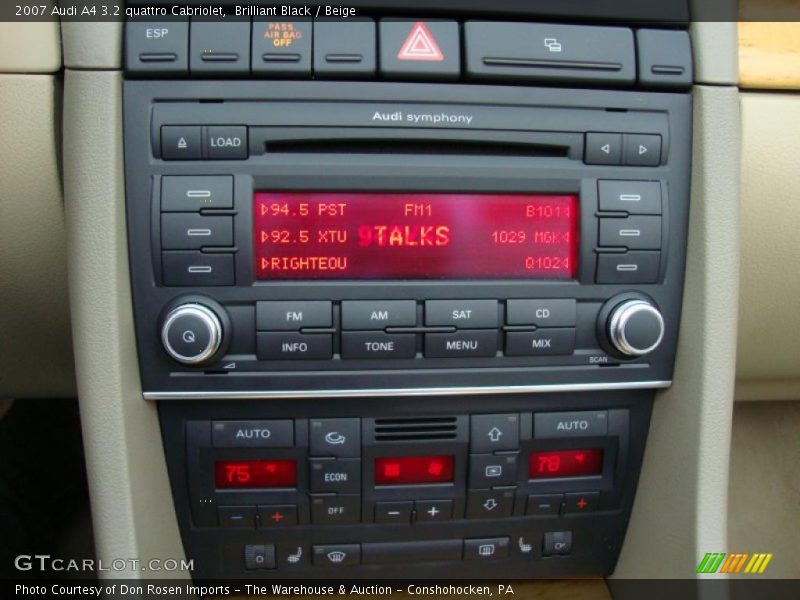 Brilliant Black / Beige 2007 Audi A4 3.2 quattro Cabriolet