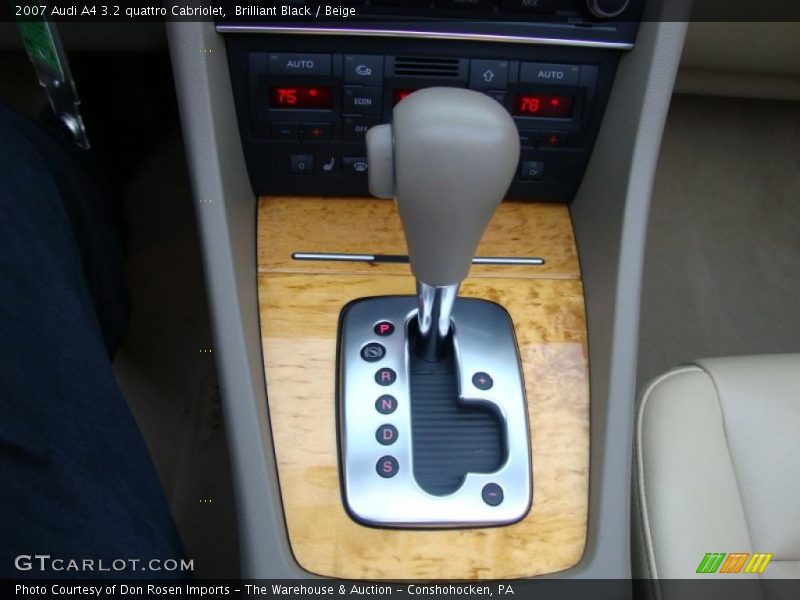 Brilliant Black / Beige 2007 Audi A4 3.2 quattro Cabriolet