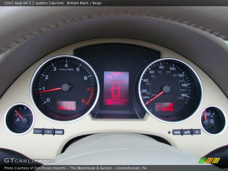Brilliant Black / Beige 2007 Audi A4 3.2 quattro Cabriolet