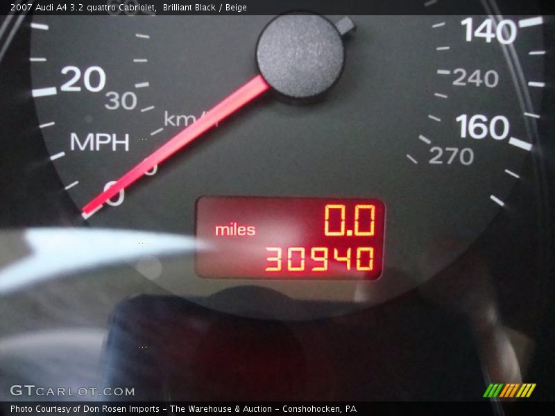 Brilliant Black / Beige 2007 Audi A4 3.2 quattro Cabriolet