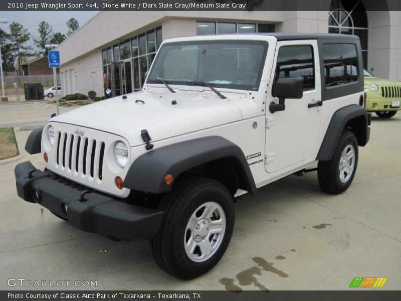 Stone White / Dark Slate Gray/Medium Slate Gray 2010 Jeep Wrangler Sport 4x4
