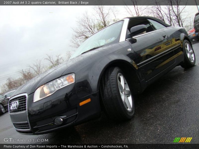 Brilliant Black / Beige 2007 Audi A4 3.2 quattro Cabriolet