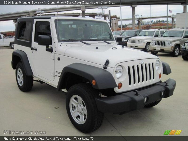 Stone White / Dark Slate Gray/Medium Slate Gray 2010 Jeep Wrangler Sport 4x4