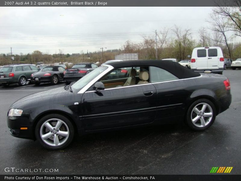 Brilliant Black / Beige 2007 Audi A4 3.2 quattro Cabriolet