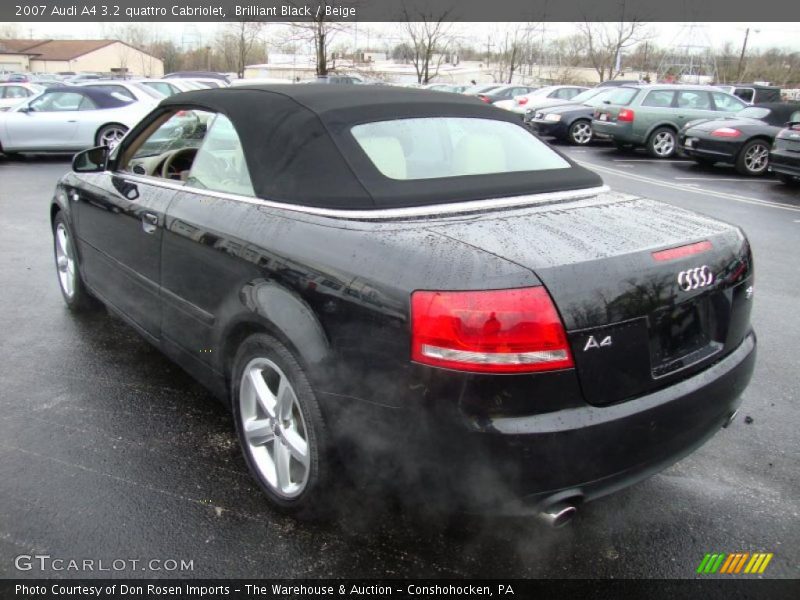 Brilliant Black / Beige 2007 Audi A4 3.2 quattro Cabriolet
