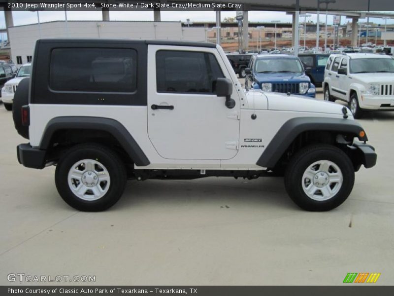 Stone White / Dark Slate Gray/Medium Slate Gray 2010 Jeep Wrangler Sport 4x4