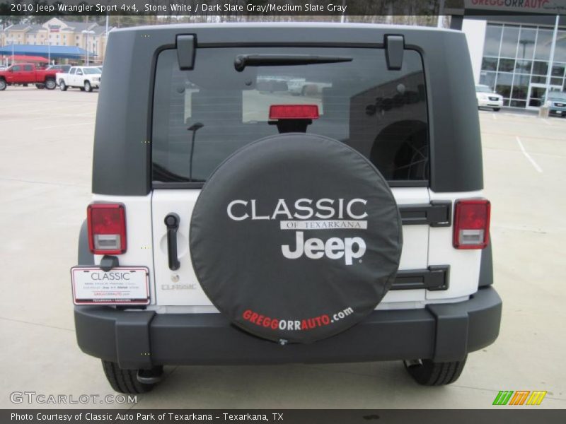 Stone White / Dark Slate Gray/Medium Slate Gray 2010 Jeep Wrangler Sport 4x4