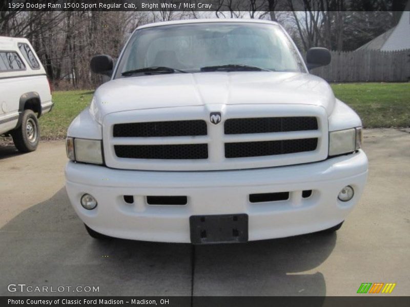 Bright White / Mist Gray 1999 Dodge Ram 1500 Sport Regular Cab