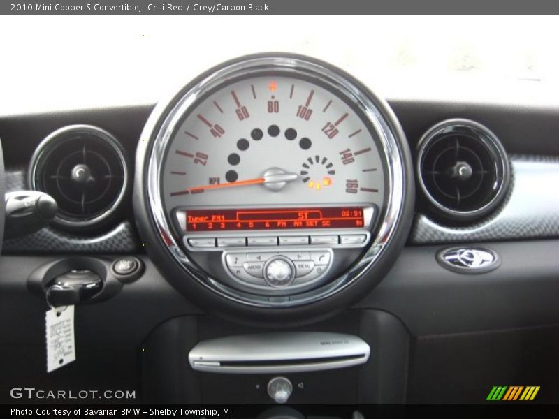 Chili Red / Grey/Carbon Black 2010 Mini Cooper S Convertible
