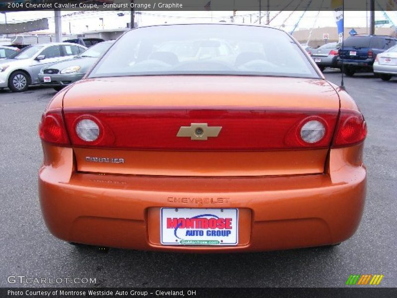 Sunburst Orange / Graphite 2004 Chevrolet Cavalier Coupe