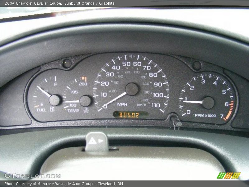 Sunburst Orange / Graphite 2004 Chevrolet Cavalier Coupe