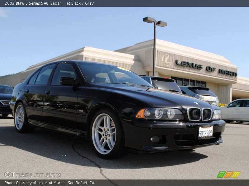 Jet Black / Grey 2003 BMW 5 Series 540i Sedan