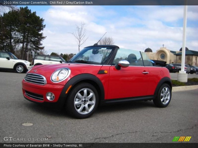 Chili Red / Grey/Carbon Black 2010 Mini Cooper Convertible