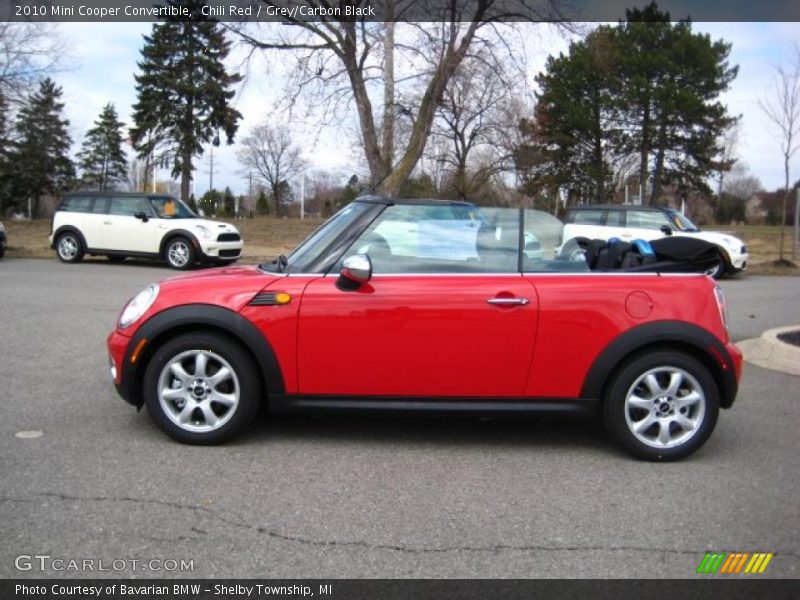 Chili Red / Grey/Carbon Black 2010 Mini Cooper Convertible