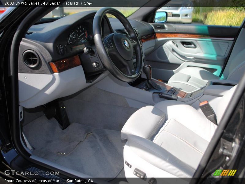 Jet Black / Grey 2003 BMW 5 Series 540i Sedan