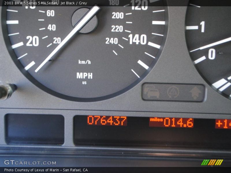 Jet Black / Grey 2003 BMW 5 Series 540i Sedan