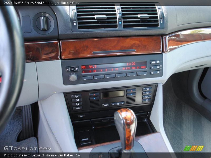Jet Black / Grey 2003 BMW 5 Series 540i Sedan